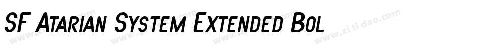 SF Atarian System Extended Bold Italic字体转换